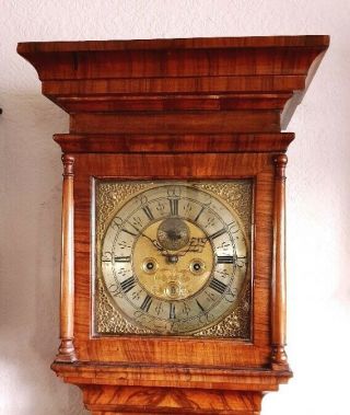 Georgian Burr Walnut Longcase Grandfather Tallcase Clock C1740 - 60