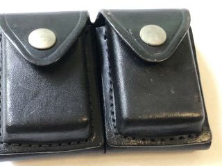 Vintage Black Smith & Wesson B67 Ammo Belt Slide Double Pouch