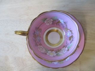 Vintage Royal Stafford GARLAND PINK Tea Cup and Saucer Made in England 4