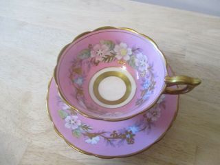 Vintage Royal Stafford GARLAND PINK Tea Cup and Saucer Made in England 5