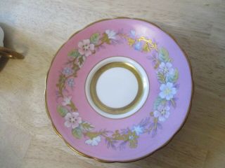 Vintage Royal Stafford GARLAND PINK Tea Cup and Saucer Made in England 8