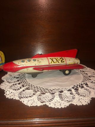 Vintage Tin Toy Friction Made In Japan Rocket