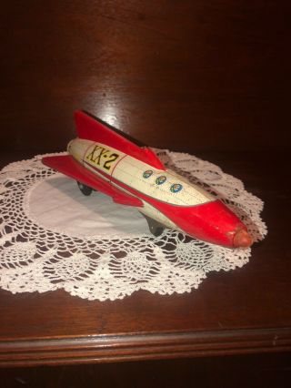 Vintage Tin Toy Friction Made In Japan Rocket 2