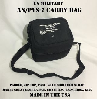 An/pvs - 7 Night Vision Goggles Nvg Padded Carry Bag Case Us Military Alice Clips