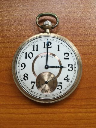 Illinois 1916 Grade 405 12s 17j Pocket Watch In A Gold Filled Case