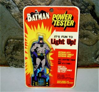 Vtg 1970s Batman Power Tester Battery Tester On Card