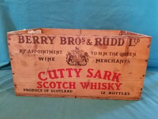 Vintage Cutty Sark Scotch Whisky Wooden Crate/box Advertising Man Cave