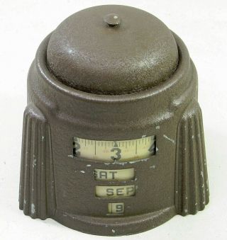 Vintage Kal Klok Novelty Tape Measure Calendar Rotary Dial Shelf Clock Parts