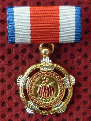 Sfrj Yugoslavia - Miniature - Order Of Brotherhood And Unity With Golden Wreath