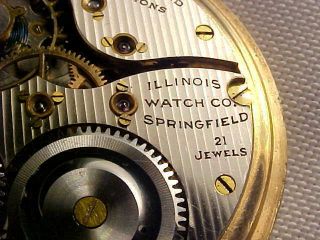 21 Jewel Illinois In A Burlington 14k Gold Strata Case Parts Only