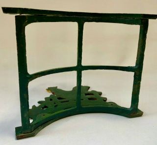 VINTAGE FRENCH DECORATIVE CAST IRON HOSE PIPE REEL WITH A COUNTRY SCENE CHICKEN 8