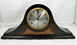 Antique Gilbert 1807 Mantel Clock Chimes On The Hour & Half Hour No Key