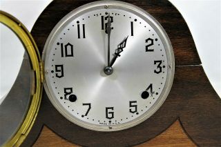 Antique Gilbert 1807 Mantel Clock Chimes On The Hour & Half Hour No Key 4