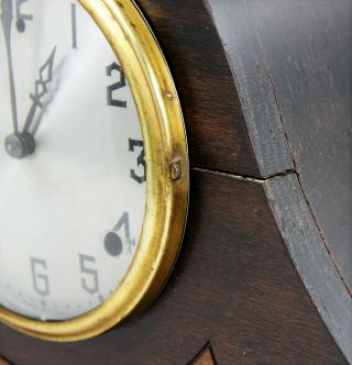 Antique Gilbert 1807 Mantel Clock Chimes On The Hour & Half Hour No Key 5