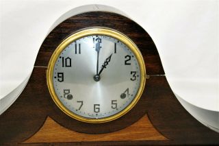 Antique Gilbert 1807 Mantel Clock Chimes On The Hour & Half Hour No Key 7