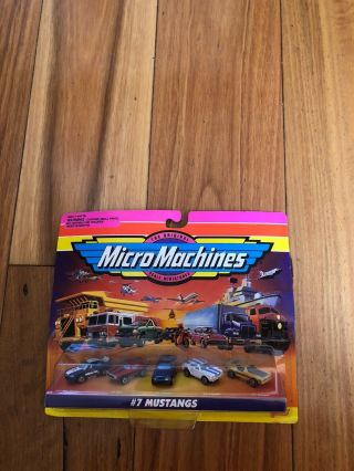 Rare 1998 The Micro Machines Ford Musrangs In A 5 Pack.  Number 7.