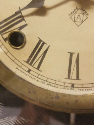 Antique Walnut Victorian ANSONIA Shelf Clock With Key. 2