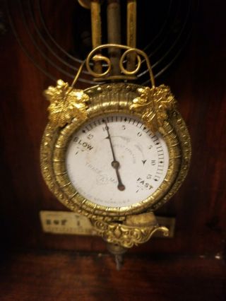 Antique Walnut Victorian ANSONIA Shelf Clock With Key. 5