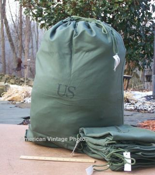 Usmc Military Canvas Barracks Bag Cargo Stuff Utility Issue Usa P38
