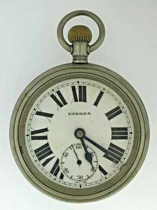 Vintage Eterna " Grand Prix " Pocket Watch - Running Well