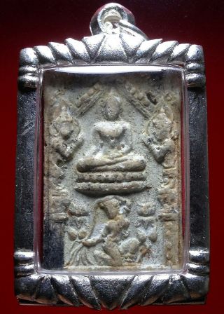 Old Phra Somdej Magic Powder Lp Kruai Thai Buddha Amulet