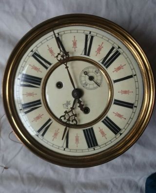 Gustav Becker Twin Weight Vienna Clock Dial,  Movement Etc For Restoration
