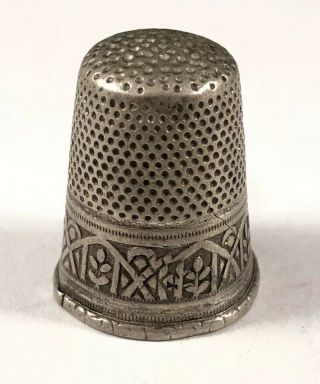 Antique Vintage Sterling 800 Silver Thimble Victorian Sewing Collectible