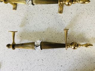 Large European Door Handle Knob Vintage Doorknob Pulls,  Push Handle Brass Crystal 4