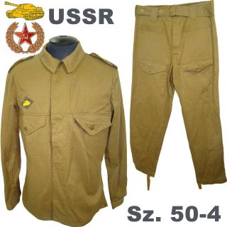 Sz.  50 - 4 Summer Uniform Armored Troops Soviet Daily Tank Uniform Sand Camo Suit