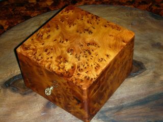 Jewelry Box Great Thuya Wood Locked With Key Hand - Made In Morocco Thuja