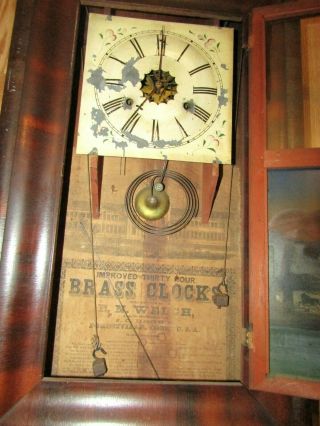 Antique Forestville Weight Driven Ogee Clock Baltimore Cemetery EN Welch Restore 4