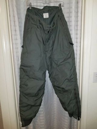 F - 1b Trousers Size 34 Us Military Extreme Cold Weather Type -