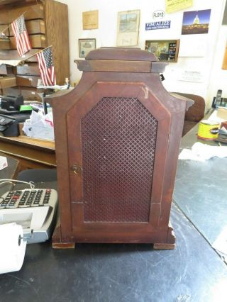 GUSTAV BECKER MANTLE CLOCK 1920 ' S WESTMINSTER CHIMES INLAID RUNS GOOD THREE KEY 4