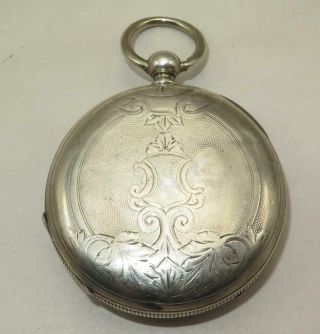 Waltham 18 sz Broadway Mod 1857 Coin Silver Pocket Watch 4