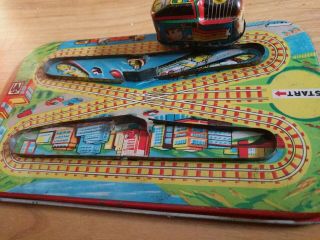 Vintage Wind Up Mt Trademark Litho Train Tin Toy,  Collectible