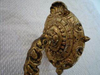MATCHED ANTIQUE FRENCH GILT ORMOLU CURTAIN TIE BACK HOOKS MAKER G H 3