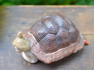 Old Risque Naughty Bisque Schafer & Vater Turtle Nude Woman Novelty Trinket Box