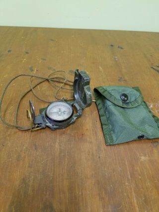 Vintage 1975 Us Military Compass Stocker & Yale Nsn 6605 00 151 5337