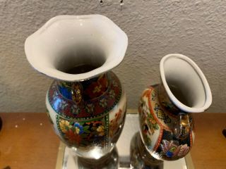 Asian Ceramic Vases 8 & 10 Inches tall 4