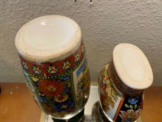 Asian Ceramic Vases 8 & 10 Inches tall 5