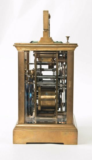 French Petite Sonnerie 1/4 hour repeating carriage clock 1890 3