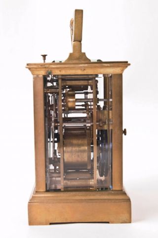 French Petite Sonnerie 1/4 hour repeating carriage clock 1890 6