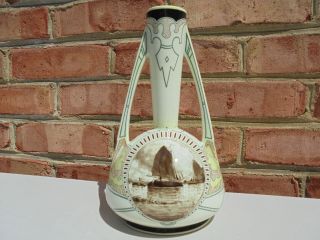 Antique Vintage Societe Ceramique Maastricht Holland Pottery Art Nouveau Vase 9 "