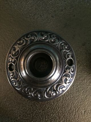 2 Door Knob Vintage Round Brass Back Plates 2.  5 