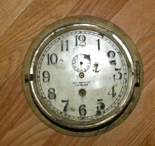 Antique Chelsea Clock Co Brass Marine Clock Ball Watch Co