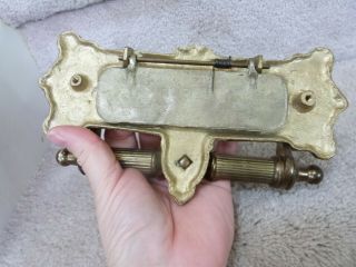 Vintage ORNATE Solid Brass LETTERS Mail Slot Door Knocker 8.  5 