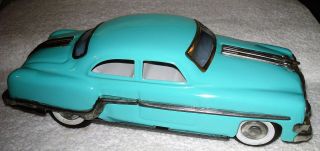 Vintage Bel Air Line Mar Toys Tin Litho Friction Car Baby Blue 10 "