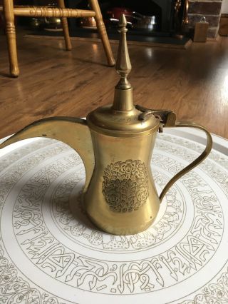 Vintage Brass Dallah,  Brass Arabic Middle Eastern Coffee Pot,  Brass,  Bedouin 2