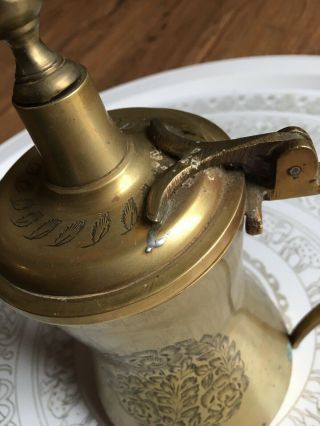 Vintage Brass Dallah,  Brass Arabic Middle Eastern Coffee Pot,  Brass,  Bedouin 3