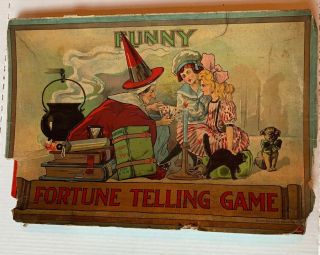 Antique Early Funny Fortune Telling Game By Milton Bradley Co.